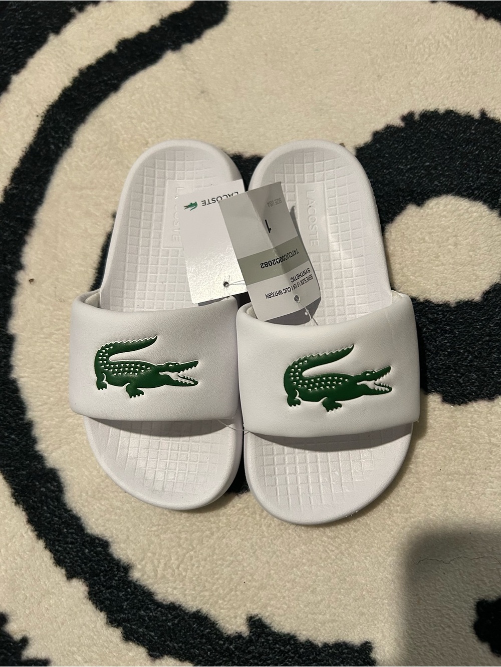 Lacoste Serve Slide 1.0 Little Kids' Shoes White/Green